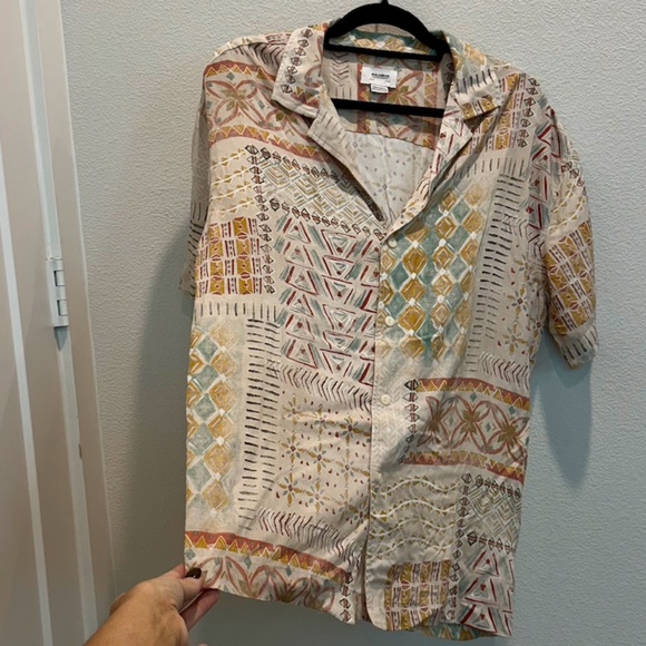 Pull & Bear Men's Boho Button Down - Picture 4 of 6